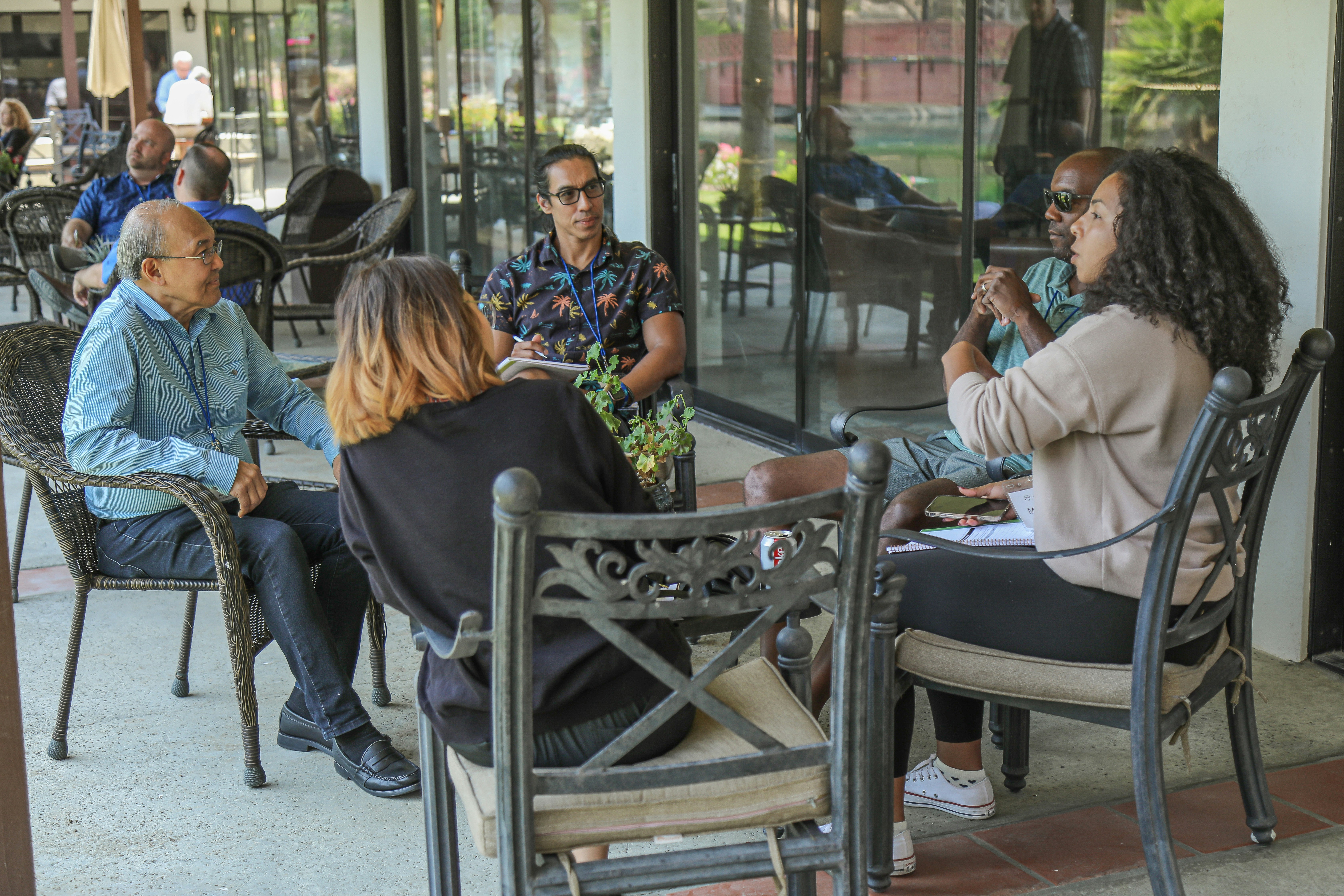 Community organization team meeting